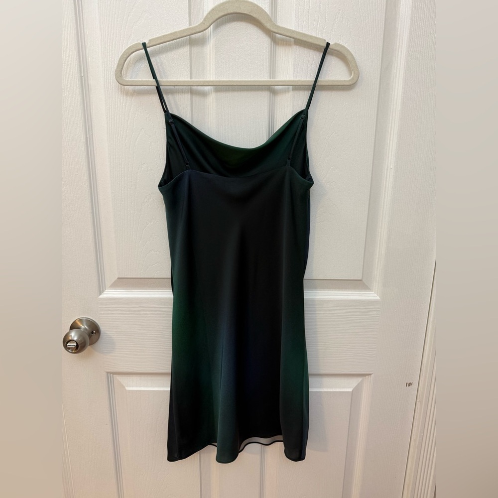 Babaton Mini Slip Model Dress in Green and Blue Ombre XS Aritzia #102122 - Picture 3 of 6